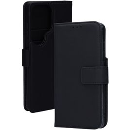 Mobiparts Wallet Housse Samsung Galaxy S26 Ultra Etui en Cuir Véritable Porte-Monnaie - Noir