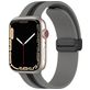 Mobigear Stripe Mag Bracelet Silicone Apple Watch Fermeture magnétique - 42/41/40/38 mm - Noir / Gris