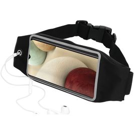 Mobiparts Comfort Fit Belt Brassard Téléphone Samsung Galaxy A12 Ceinture Coque de Sport en Neoprène - Noir