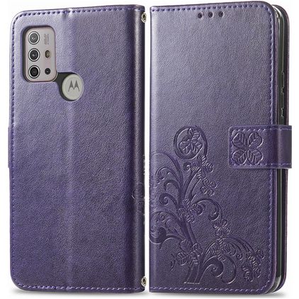 Mobigear Clover Housse Motorola Moto G10 Etui Porte-Monnaie - Violet
