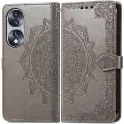 Mobigear Mandala Housse HONOR 70 Etui Porte-Monnaie - Gris