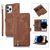 Mobigear Zipper Housse iPhone 14 Pro Etui Porte-Monnaie - Marron