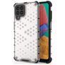 Mobigear Honeycomb Coque Samsung Galaxy M33 Coque arrière Rigide Anti-Chocs - Blanc