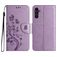 Mobigear Flowers Housse Samsung Galaxy A36 Etui Porte-Monnaie - Violet