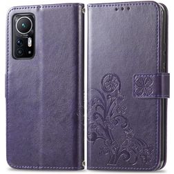 Mobigear Clover Housse Xiaomi 12 Etui Porte-Monnaie - Violet