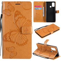 Mobigear Butterfly OPPO A53 Étui Portefeuille - Cognac