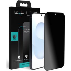 Elite Samsung Galaxy S24 Verre trempé Protection d'écran Confidentialité - Compatible Coque - Noir