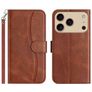 Mobigear S Line Housse iPhone 17 Pro Etui Porte-Monnaie - Marron