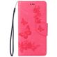 Mobigear Butterfly Housse iPhone SE (2020) Etui Porte-Monnaie - Magenta
