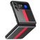 Mobigear Racing Coque Samsung Galaxy Z Flip 3 Coque arrière Rigide - Noir / Rouge