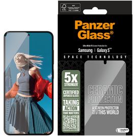 PanzerGlass Ceramic Samsung Galaxy S25 Verre trempé Protection d'écran - Compatible Coque