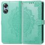 Mobigear Mandala Housse OPPO A17 Etui Porte-Monnaie - Vert