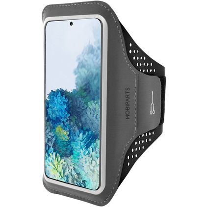 Mobiparts Comfort Fit Brassard Téléphone Samsung Galaxy S20 Brassard Coque de Sport en Neoprène - Noir
