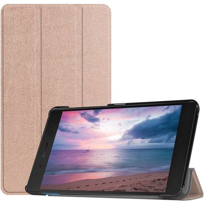 Mobigear Tri-Fold Coque Lenovo Tab E8 Etui - Rose doré