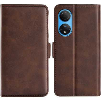 Mobigear Slim Magnet Housse HONOR X7 Etui Porte-Monnaie - Marron