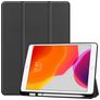 Mobigear Tri-Fold Gel Coque iPad 9 (2021) Etui en TPU,Similicuir + Porte-crayon - Noir