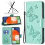 Mobigear Butterfly Housse Samsung Galaxy A13 4G Etui Porte-Monnaie - Turquoise