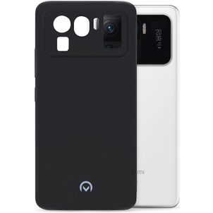 Mobilize Rubber Gelly Coque Xiaomi Mi 11 Ultra Coque arrière en TPU Souple - Matt Black