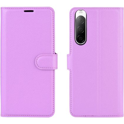 Mobigear Classic Housse Sony Xperia 10 II Etui Porte-Monnaie - Violet