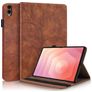 Mobigear Tree Coque Samsung Galaxy Tab S11 Ultra Etui + Porte-crayon - Marron