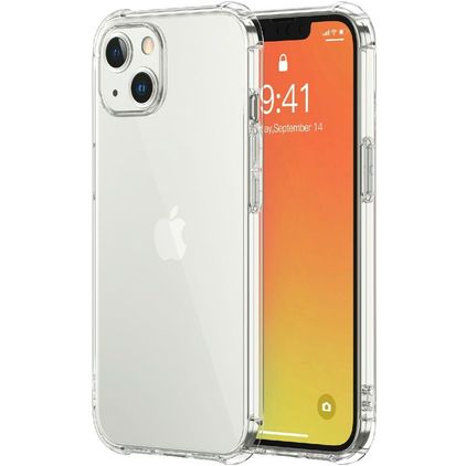 Mobigear Cushion Coque Transparente iPhone 13 Coque arrière en TPU Souple Anti-Chocs - Transparent
