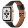Mobigear Napoli Bracelet Cuir Apple Watch Fermeture boucle ardillon - 49/46/45/44 mm - Noir