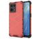 Mobigear Honeycomb Coque OPPO Reno 7 4G Coque arrière Rigide Anti-Chocs - Rouge