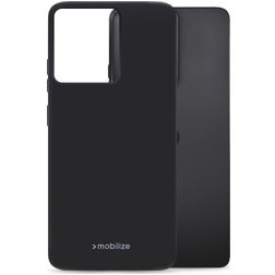 Mobilize Rubber Gelly Coque Motorola Moto G75 Coque arrière en TPU Souple - Noir
