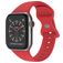 Mobigear Sport Dual Bracelet Silicone Apple Watch Fermeture à clou et passant - 49/46/45/44 mm - Rouge foncé