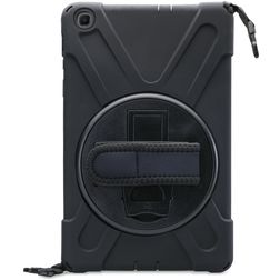 Xccess Survivor All-round Samsung Galaxy Tab S6 Lite Plastique rigide / Silicone Coque arrière + Bandoulière + Support - Noir