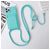 Mobigear Lanyard Card iPhone 15 Pro Max Coque avec cordon en Silicone et Porte-Cartes - Bleu