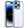 Mobigear Crystal Coque iPhone 14 Pro Coque arrière Rigide Anti-Chocs - Transparent / Bleu