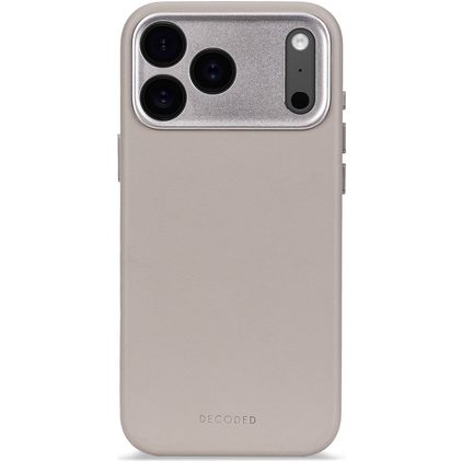 Decoded iPhone 17 Pro Cuir véritable Coque arrière Antichoc - Solid Clay