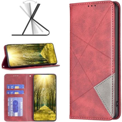 Mobigear Rhombus Slim Housse Motorola Edge 40 Etui - Rouge