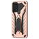 Mobigear Armor Stand Coque Samsung Galaxy A03s Coque arrière Rigide Anti-Chocs avec Support Amovible - Rose doré