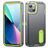 Mobigear Rugged Stand Coque iPhone 14 Plus Coque arrière Rigide Anti-Chocs avec Support Amovible - Vert