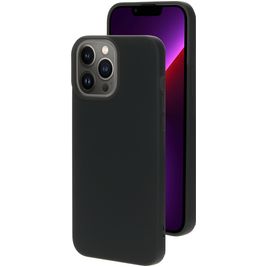 Mobiparts Coque iPhone 13 Pro Max Coque arrière en Silicone - Noir