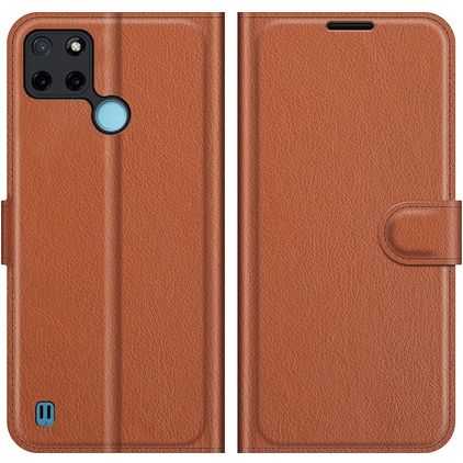 Mobigear Classic Housse Realme C25Y Etui Porte-Monnaie - Marron