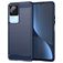 Mobigear Brushed Slim Coque POCO F4 Coque arrière en TPU Souple - Bleu