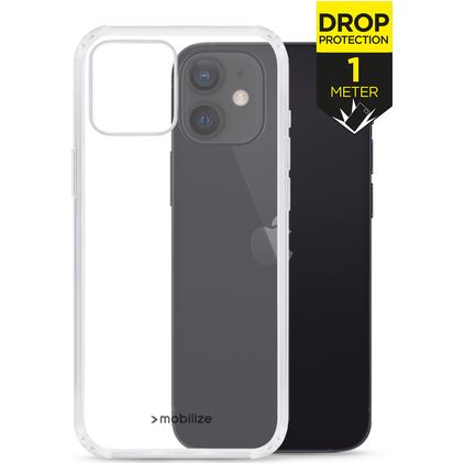Mobilize Naked Protection Coque Transparente iPhone 12 Mini Coque arrière Rigide Anti-Chocs - Transparent