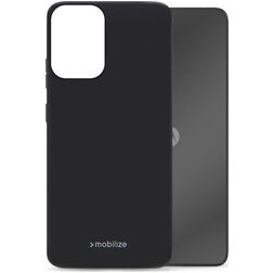 Mobilize Rubber Gelly Coque Motorola Moto E14 Coque arrière en TPU Souple - Noir