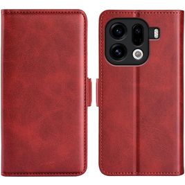 Mobigear Slim Magnet Housse OPPO Find X9 Pro Etui Porte-Monnaie - Rouge