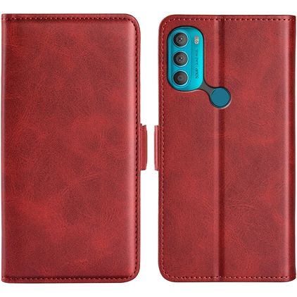 Mobigear Slim Magnet Housse Motorola Moto G71 5G Etui Porte-Monnaie - Rouge