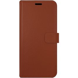 Valenta Gel Skin Housse iPhone 14 Pro Etui en Cuir Véritable Porte-Monnaie - Marron