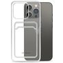 Mobilize Gelly Card Transparent iPhone 13 Pro TPU souple Coque arrière avec porte-cartes - Transparent