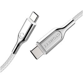 Cygnett Armoured Braided - Câble USB-C vers USB-C 1 mètre - Blanc