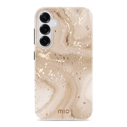 MIO Coque Samsung Galaxy S25 Plus MagSafe Coque arrière Rigide - Gold Marble