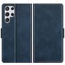 Mobigear Slim Magnet Housse Samsung Galaxy S22 Ultra Etui Porte-Monnaie - Bleu