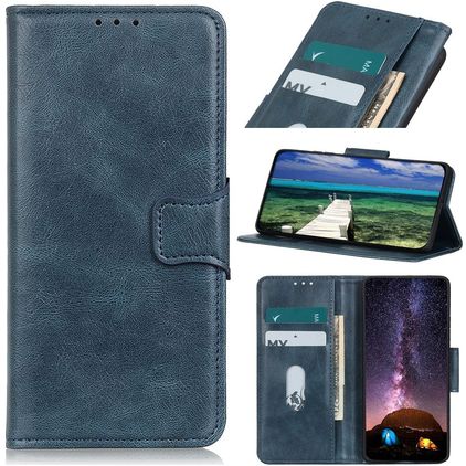 Mobigear Classy Housse Samsung Galaxy A22 5G Etui Porte-Monnaie - Bleu