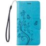Mobigear Flowers Housse iPhone SE (2020) Etui Porte-Monnaie - Bleu